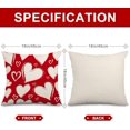 thumbnail image 2 of Happy Valentine''s Day Pillow Covers Heart Buffalo Plaid Throw Cushion Cover Red White Love You Most Pillow Case for Farmhouse Home Office Sofa Bed Party Decoration, 18 x 18inch, Set of 4, 2 of 6