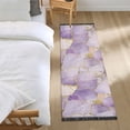 thumbnail image 3 of Yayeee Runner Rug for Bedroom 2'x6' Machine Washable Hallway Non Slip Mat, Pastel Purple Marble Pattern, 3 of 8