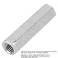 thumbnail image 2 of Ccdes Nut Fastener, Thread Nut,5pcs M8 * 50 Long Rod Nut Hex Hexagonal Sleeve Nut Standoff Threaded Fasteners, 2 of 8