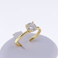 thumbnail image 4 of Amore Solitaire Engagement Ring for Women Moissanite Sterling Silver Ginger Lyne Collection, 4 of 6