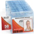 thumbnail image 1 of Mifflin-USA Card Protector (4x3 Inch, Clear, Bulk 50 Pack) Quick Load Horizontal No Zipper Name ID Badge Holder, 1 of 5
