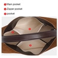 thumbnail image 3 of Genuine Leather Flap Bag, Women's Suede Underarm Hobo Shoulder Crossbody Purse, 3 of 8