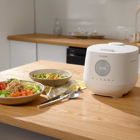 CUCKOO Micom Rice Cooker 6 Cup Uncooked / 12 Cup Cooked, Korean Fuzzy Logic Rice Cooker with Steam Tray, Versatile Food Steamer & Warmer with Non-Stick Inner Pot, Rice Maker, White (CR-0661F)