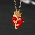 thumbnail image 4 of Gothic Rose Heart Necklace Elegant Dark Alloy Jewelry Accessory Gift For Women, 4 of 14
