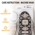 thumbnail image 6 of MeyJey 2'x6' Oriental Vintage Runner Rug for Hallways, Non-Slip Machine Washable Area Rug for Bedroom/Living/Dining/Laundry Room Carpet, Black, 6 of 15