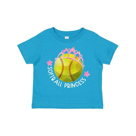 

Inktastic Softball Princess- Tiara Gift Toddler Toddler Girl T-Shirt