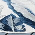 thumbnail image 4 of SAFAVIEH Cabana Rosario Botanical Indoor/Outdoor Area Rug, Ivory/Navy, 6'5" x 6'5" Round, 4 of 12