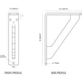 thumbnail image 2 of Ekena Millwork 1 1/2"W x 5 1/2"D x 8"H Traditional Wrought Iron Bracket, (Single center brace), Antiqued Bronze, 2 of 8