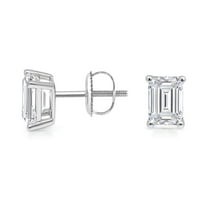 14KT 2CTTW Emerald Stud Earrings
