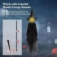 thumbnail image 4 of Life-Size Light-Up Screaming Witches Halloween Decor - Outdoor LED Animated Witch with 7 Color Changing Lights & Sound Activation, Scary Yard Decoration, 4 of 6