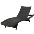 thumbnail image 1 of Noble House Salem Outdoor Gray Wicker Chaise Lounge Chair, 1 of 13