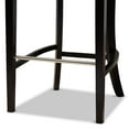 thumbnail image 6 of Baxton Studio Chloe Navy Blue and Dark Brown Finished Wood 2-Piece Bar Stool Set, 6 of 16