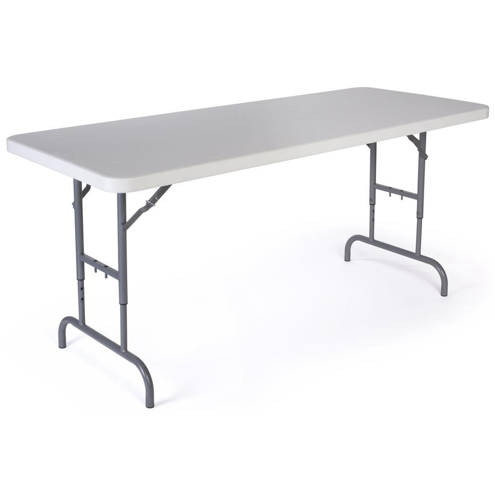 Adjustable Height Folding Table, 6 Foot, Adjusts From 26-32 Inches ...