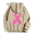 thumbnail image 6 of Women's Zip Up Hoodie Pullover for Cancer Awareness Month - Casual Long Sleeve Pocket Sweatshirt for Everyday Wear, 6 of 6