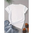 thumbnail image 2 of One Pack of Fashionable Women's Clover Rabbit Pattern Round Neck Short Sleeve T-Shirt Tee For Adult, Men, Women, Teen, Teenager, Adolescent, Youth, 2 of 7