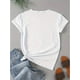 thumbnail image 2 of Un paquete de camisetas de manga corta con cuello redondo y estampado de conejo y trébol para mujer, ideales para adultos, hombres, mujeres, adolescentes, jóvenes y para el tiempo libre., 2 of 5