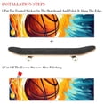 thumbnail image 2 of Basketball Skateboard Stickers Pack of 2 - Emery Surface, PVC Backing, 8.8x32.6in/22.4x83 cm - Durable Adhesive Decals for Skateboard Decoration, 2 of 5