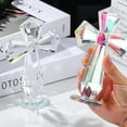 thumbnail image 5 of Hand-Carved Crystal Cross Desk Decor - 6 Inch Spiritual Gift for Christians, Clear K9 Crystal Religious Figurine with 360° Faceted Design, Home Altar & Office Inspirational Ornament (Multi-Colored), 5 of 8