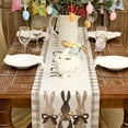 thumbnail image 2 of Rdsfhsp Happy Easter Table Runner 13x72 Inches, Bunny Rabbit Spring Holiday Farmhouse Burlap Buffalo Plaid Indoor Table Decorations for Home Kitchen Dining Table, 2 of 5