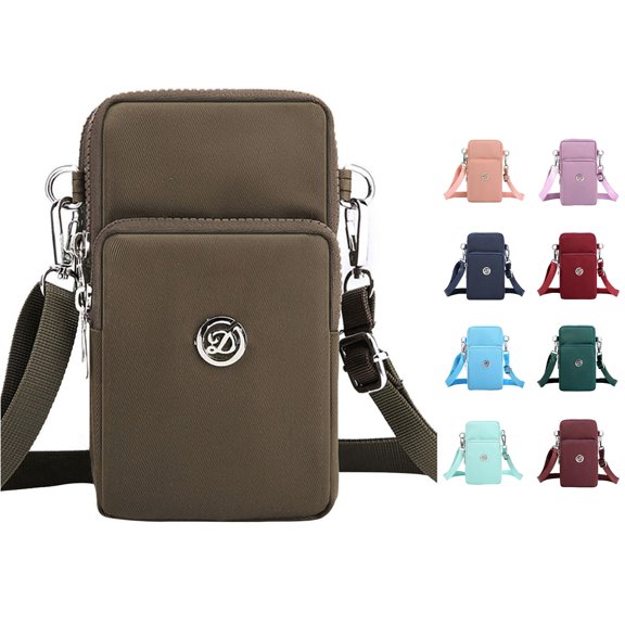 Small Crossbody CellPhone Purse For Women Mini Messenger Shoulder Handbag Wallet With Credit Card Slots