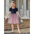 thumbnail image 6 of Oudiya Toddler Girls Tutu Tulle Dresses Party Formal Birthday Summer Puff Short Sleeve Little Girls Dress, 3-8Y, 6 of 8