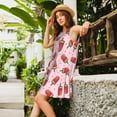 thumbnail image 2 of Daiia Watermelon Ice Cream Print Women's Dresses 2025 Trendy Short sleeve Dresses Casual Baggy Flowy Maxi Sun Dresses, 2 of 7