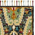 thumbnail image 3 of SAFAVIEH Blossom Signe Southwestern Wool Fringed Area Rug, Charcoal/Gold, 2' x 3', 3 of 4