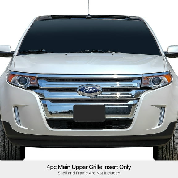 Stainless Steel Main Upper Black Wire Mesh Grille 2011-2014 Ford Edge