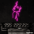 thumbnail image 3 of Craftnamesign Girl Face Line Art Neon Sign, Girl Room Decor, Gift For Her, 3 of 4