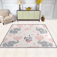thumbnail image 2 of Yayeee Area Rugs for Living Room 6.7'x4.8' Non Slip Washable Bedroom Floor Carpet, Cute Elephant, 2 of 6