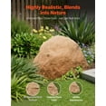 thumbnail image 2 of VEVOR Faux Rock Cover, Outdoor Fake Rock Well Pump Cover, Realistic Natural Texture, Lightweight & Weather-Resistant Artificial Boulder for Landscaping Garden Yard Decor, Sandy Brown, Medium Size, 2 of 9