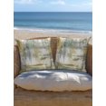 thumbnail image 5 of Outdoor Pillows Waterproof, Yellow Sage Green Grey Throw Pillows with Inserts Included, Modern Abstract Oil Painting Vintage Indoor Outdoor Decorative Lumbar Pillow for Bed/Couch/Patio 18"x18", 2Pcs, 5 of 8