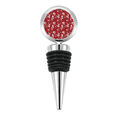 thumbnail image 1 of Tapón de botella de Goma de acero inoxidable Decoracion Navidad Rojo patron blanco, 1 of 4