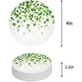thumbnail image 1 of RYLABLUE Happy St. Patrick's Day Clover Set of 4 Round Coaster for Drinks, Absorbent Ceramic Stone Coasters Cup Mat with Cork Base for Home Kitchen Room Coffee Table Bar Decor, 1 of 5