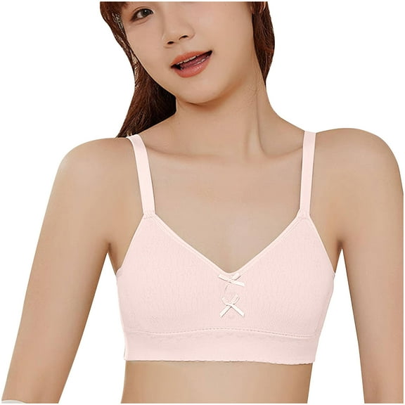 FAIWAD Teen Girls Bra Wireless Adjustable Straps Bralette Girls Comfy Breathable Stretch Seamless Underwear