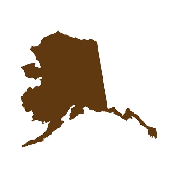 Alaska Shaped Sticker Decal Die Cut - Self Adhesive Vinyl - Weatherproof - Made in USA - Many Color and Sizes - ak state alaskan