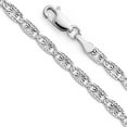 thumbnail image 2 of Wellingsale 14k White Gold Polished Solid 3mm Valentino Star/Edge Diamond Cut Chain Necklace - 20", 2 of 6