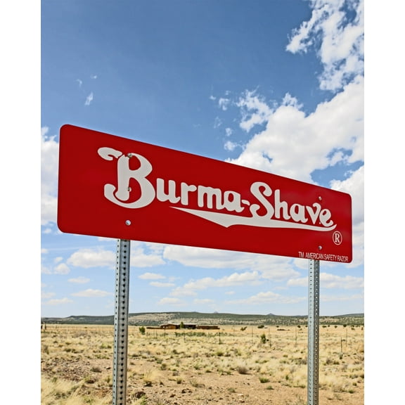 Print: Burma Shave Sign, Route 66, Arizona, 2009