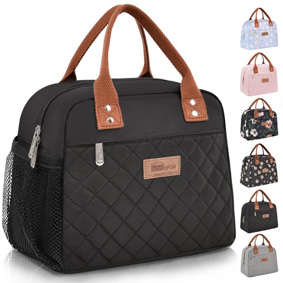 Bolsa Térmica para Almuerzo HOMESPON para Mujeres, Hombres y Adultos en Negro