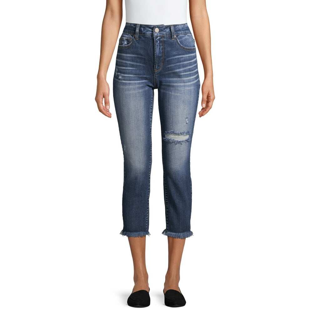 Time and Tru - Time and Tru Women's Vintage High Rise Denim Capris - Walmart.com - Walmart.com
