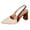 White, variant on Women Summer Slingback Pumps Pointed Toe Block Heel Office Career Dressy Chic Shoes for Work Party