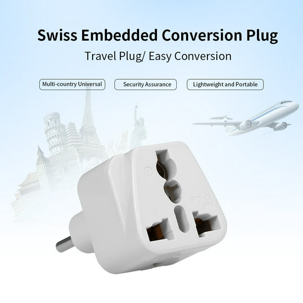 Adaptateur fixe Europe à Suisse - Universal Power Plug Adapter EU