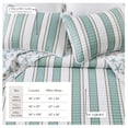thumbnail image 3 of Coastal Quilt Set - Lightweight, Soft, All-Season - 2-Piece Reversible Striped Bedding Set (Twin / Twin XL, Montauk Stripe), 3 of 6