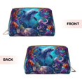 thumbnail image 3 of Cauagu Underwater Turtle Dolphin Octopus Print Large Cosmetic Bag,Portable Cosmetics Pouch Travel Makeup Bag Large Capacity Travel Makeup Case Organizer Makeup Brush Organizer, 3 of 8