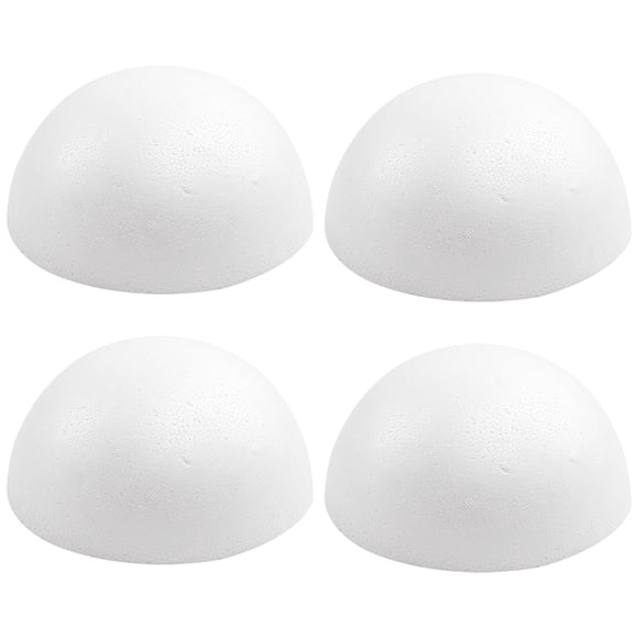 Craft Supplies Crafjie, 4 unidades, medias bolas de espuma blanca de 15 cm