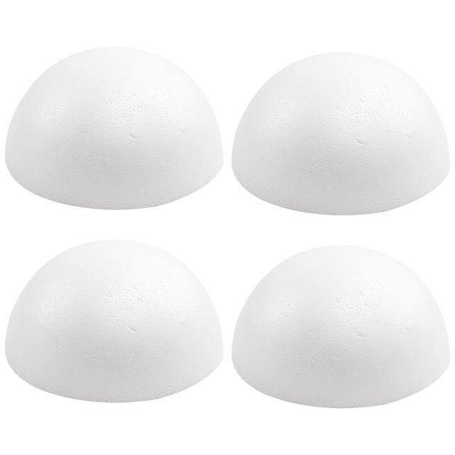 Craft Supplies Crafjie, 4 unidades, medias bolas de espuma blanca de 15 cm