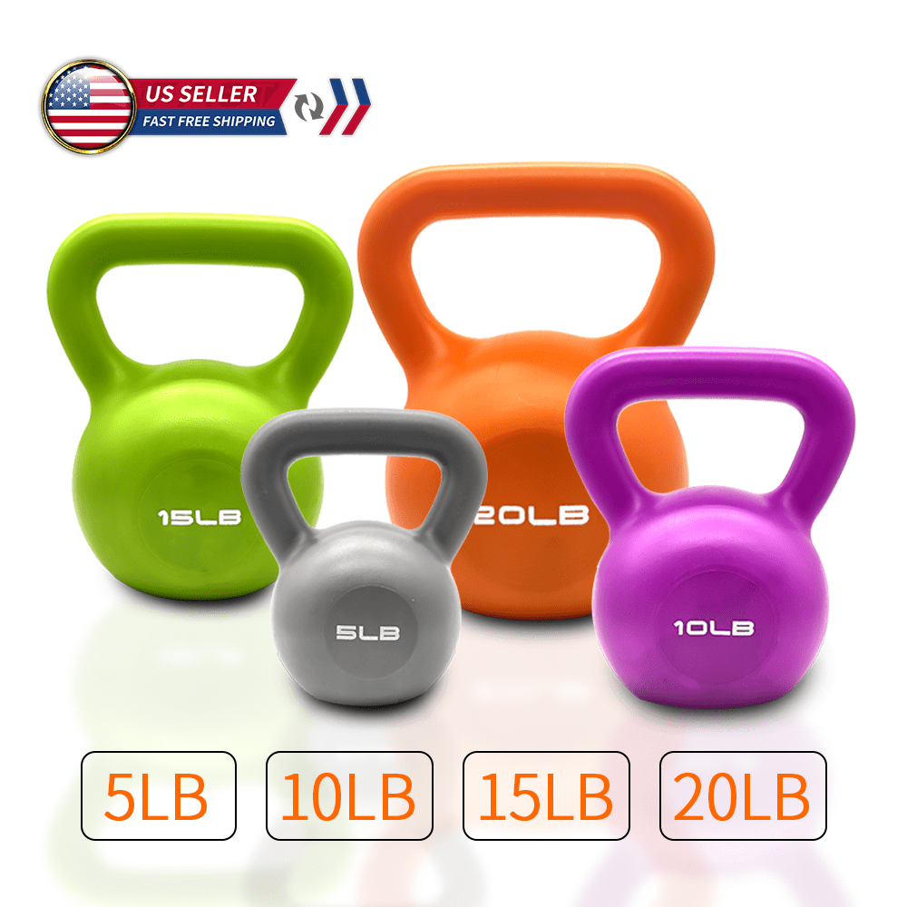 Kettlebell , 10lbs Vinyl Coated Weight for Women, Strength Training Home Gym