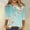 A15 Blue, variant on Xdegoge 3/4 Length Sleeve Womens Tops Crewneck Oversized Summer Shirts Casual Oversized T Shirt Dressy Work Blouses Solid Color Trendy Going Out Tops Tunic Fit Tees