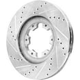 thumbnail image 6 of Detroit Axle - Front Brake Kit for 1998-2004 Nissan Pathfinder Infiniti QX4 Drilled & Slotted Disc Brakes Rotors and Ceramic Brake Pads, 6 of 6