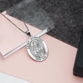 thumbnail image 2 of PicturesOnGold.com Saint Dymphna Oval Religious Medal Pandant - 1/2 x 2/3 inch Size of Dime, Sterling Silver, 2 of 6
